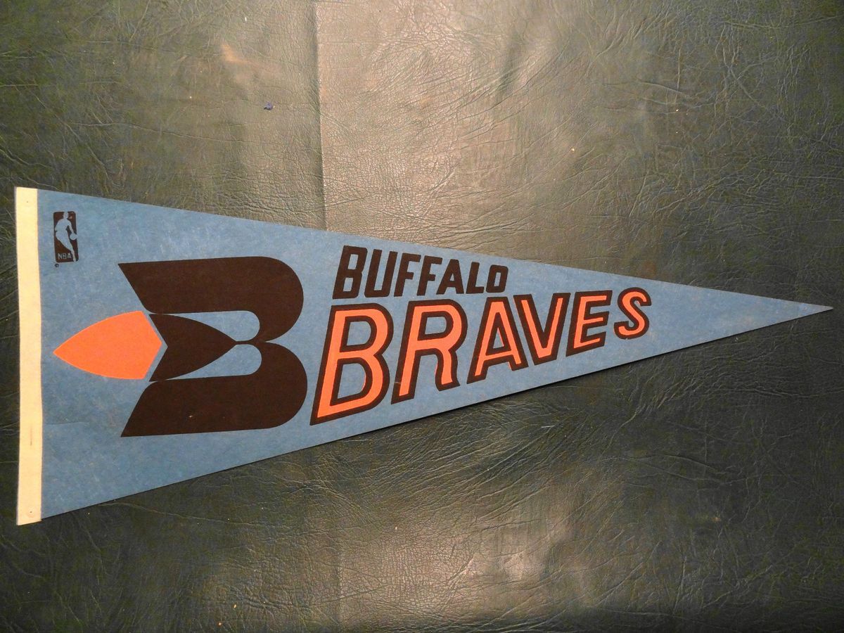  Vintage NBA Buffalo Braves Pennant Flag