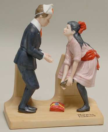 Danbury Mint Norman Rockwell Figurine 1980 First Dance