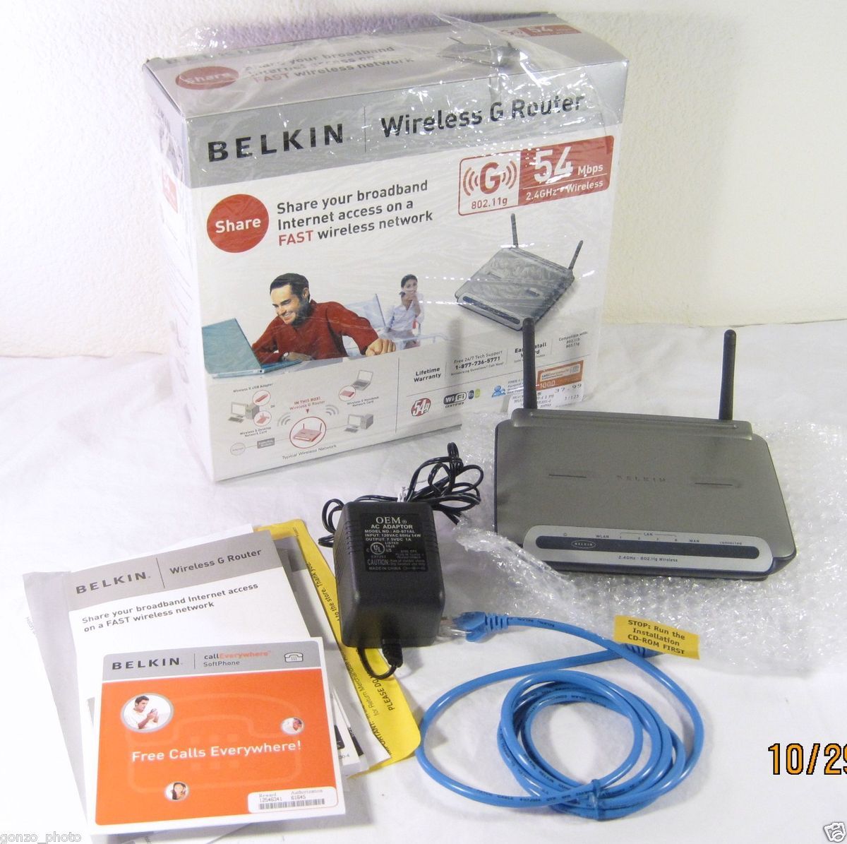 Belkin F5D7230 4 54 Mbps Wireless G Cable DSL Router F5D7230DE4