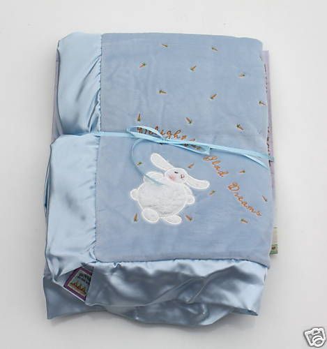 Bunnies by The Bay Glad Dreams Blanket in Blue