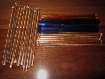 Vintage Lot of Various Colored and Clear Glass Swizzlesticks Drink 
