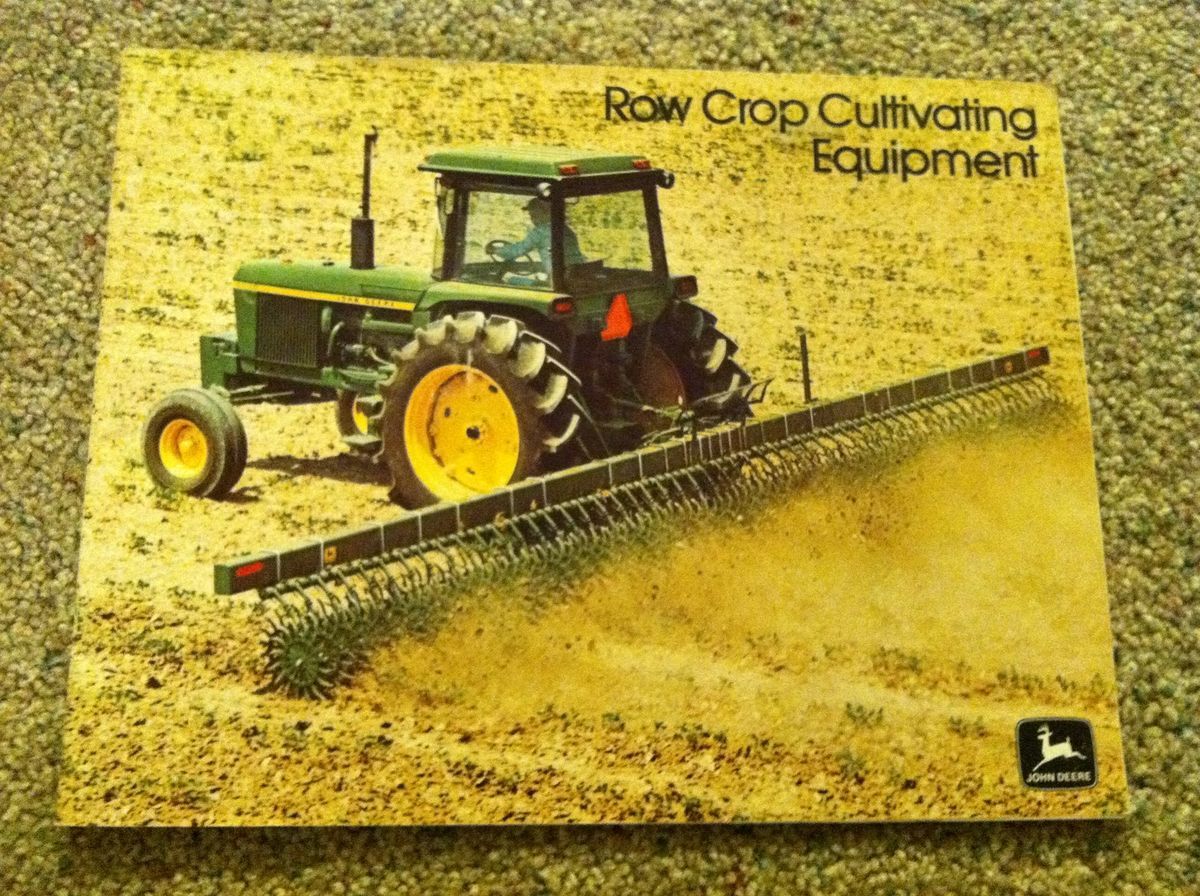 vintage JOHN DEERE tractor ROW CROP CULTIVATING EQUIPMENT brochure 