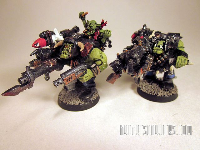   Warhammer 40K Ork Lootas & Burna Boyz Squad   5 painted boyz