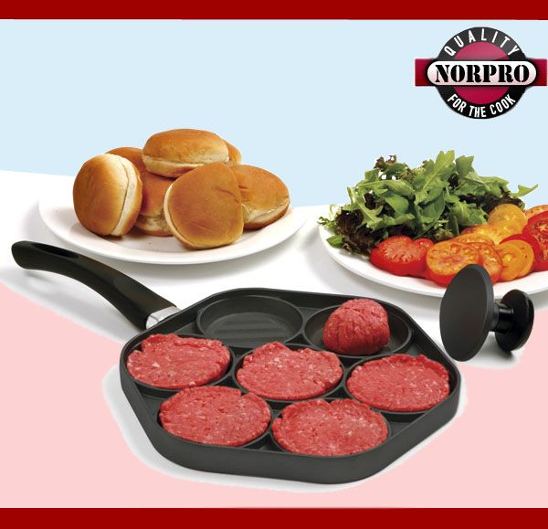 Norpro NS Sliders Mini Burgers Grill Pan Press 514