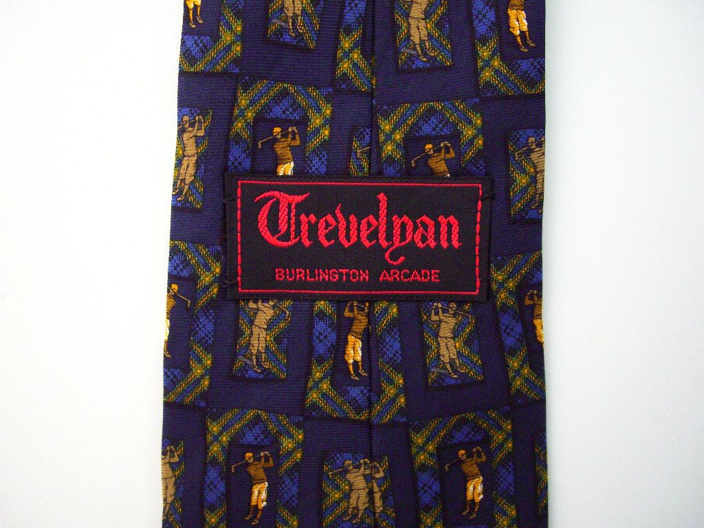 5168 Golf Mens Necktie CREVELPAN BURLINGTON ARCADE 3 5/8 x 58