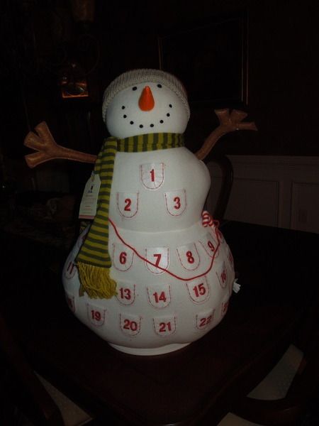 New Pottery Barn Kids Plush Snowman Advent Countdown Calendar 