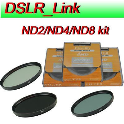   Neutral Density ND2 ND4 ND8 3pcs Filter Kit for SLR Calera Lens