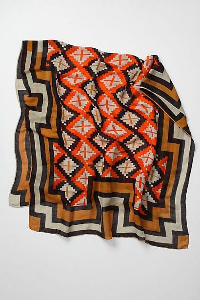 175 Theodora & Callum anthropologie eye dazzler Scarf orange