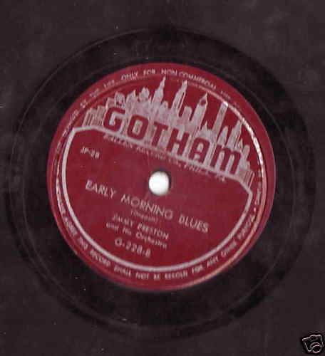 Jimmy Preston 78 RPM Early Morning Blues B w Hay Ride