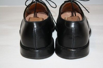 Allen Edmonds Byron Black Cap Toe Balmoral Mens 11 D Great Condition 