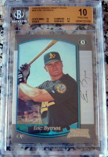 Eric Byrnes 2000 Bowman Draft Picks RC BGS 10 Mariners