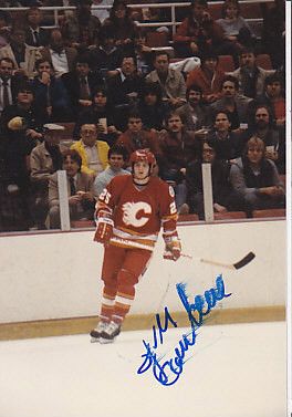 Calgary Flames Yves Courteau Signed Auto 3x5