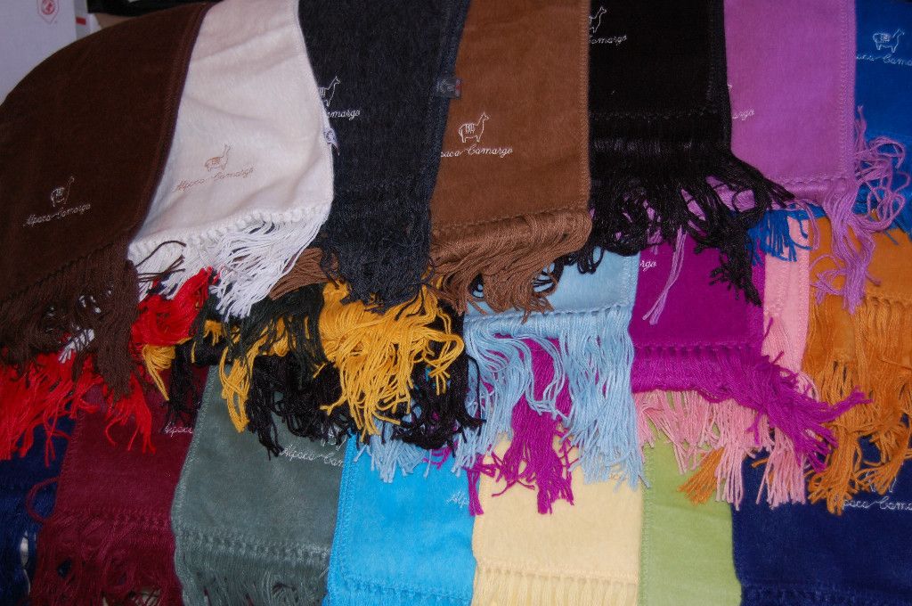 Authentic Alpaca Camargo Scarves Imported from Peru