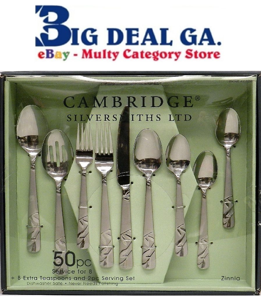 Cambridge Silversmiths Zinnia 50pc Flatware Set