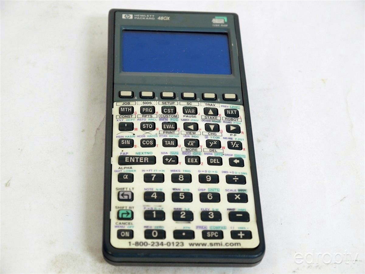 HP 48GX Vintage Graphing Calculator w Case Users Guide