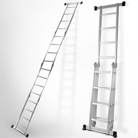 Alu Escalera Tijera Mulfifuncional Multiuso Plegable Articulaciones 