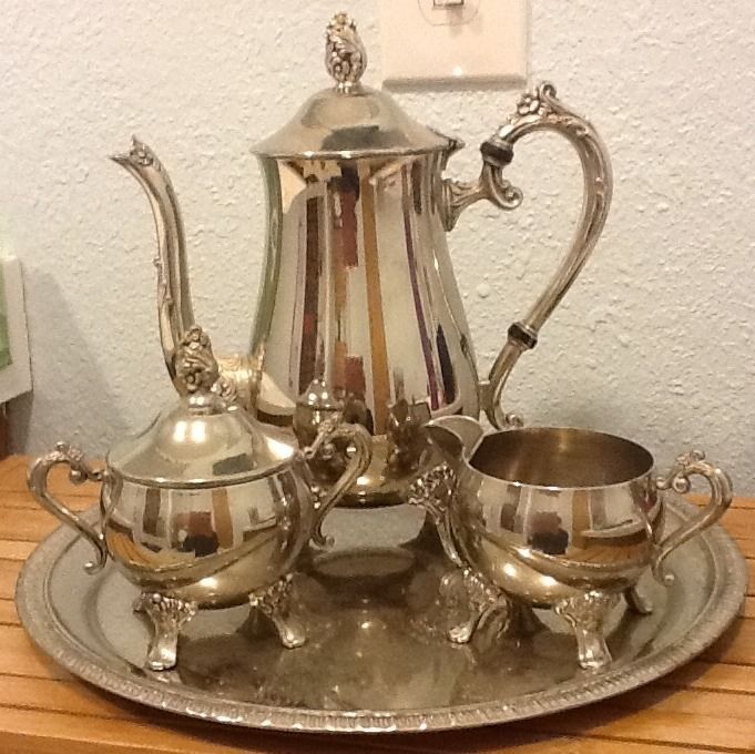 International Silver Co Five Piece Silver Plate Tea Coffee Set Vintage 