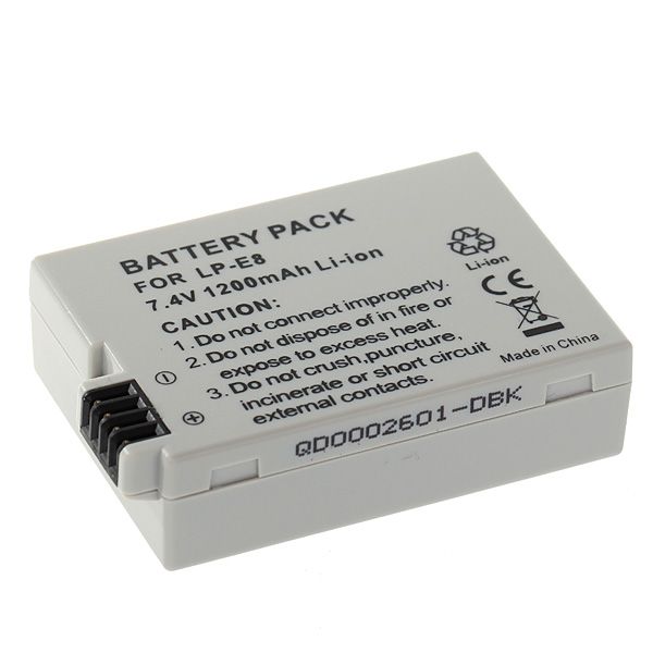 Rechargheable Battery for Canon LP E8 LPE8 EOS 550D 600D Rebel T2i T3i 