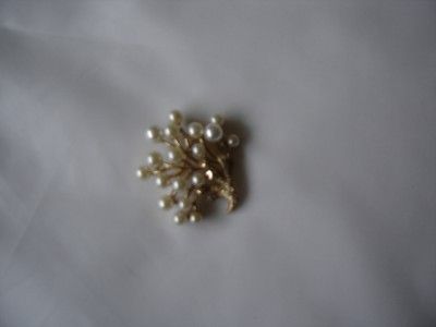   VINTAGE BROOCH PIN GOLD PEARL COSTUME JEWELLERY SUSAN CAPLAN RP£69