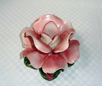 capodimonte rose flower candleholders 2