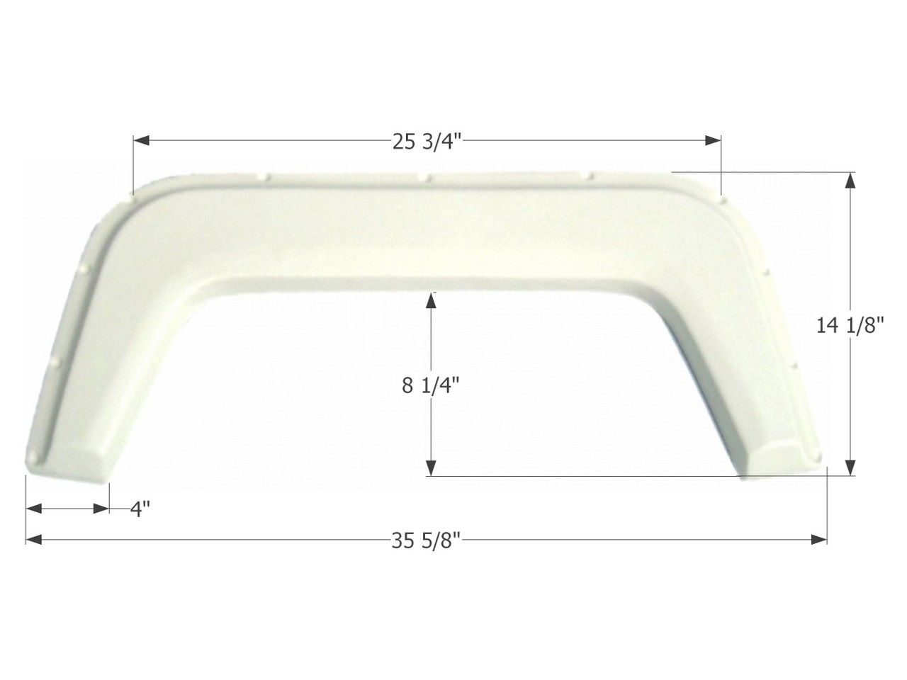 RV Single Fender Skirt Class A B C Motorhome   FS370 Polar White