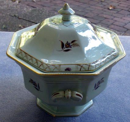 Huge Adams Calyx Ware Hand Painted Regent Soup Tureen Ladle England 