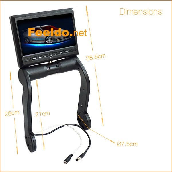 Black Car Central Armrest TFT LCD Monitor with TV
