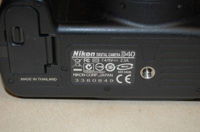 AWESOME** NIKON D40 DIGITAL SLR CAMERA (BODY ONLY) W/ CHARGER