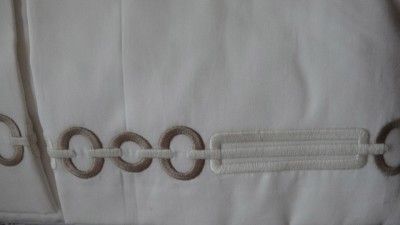 capecchi italy cotton ivory 600t queen sheet set new