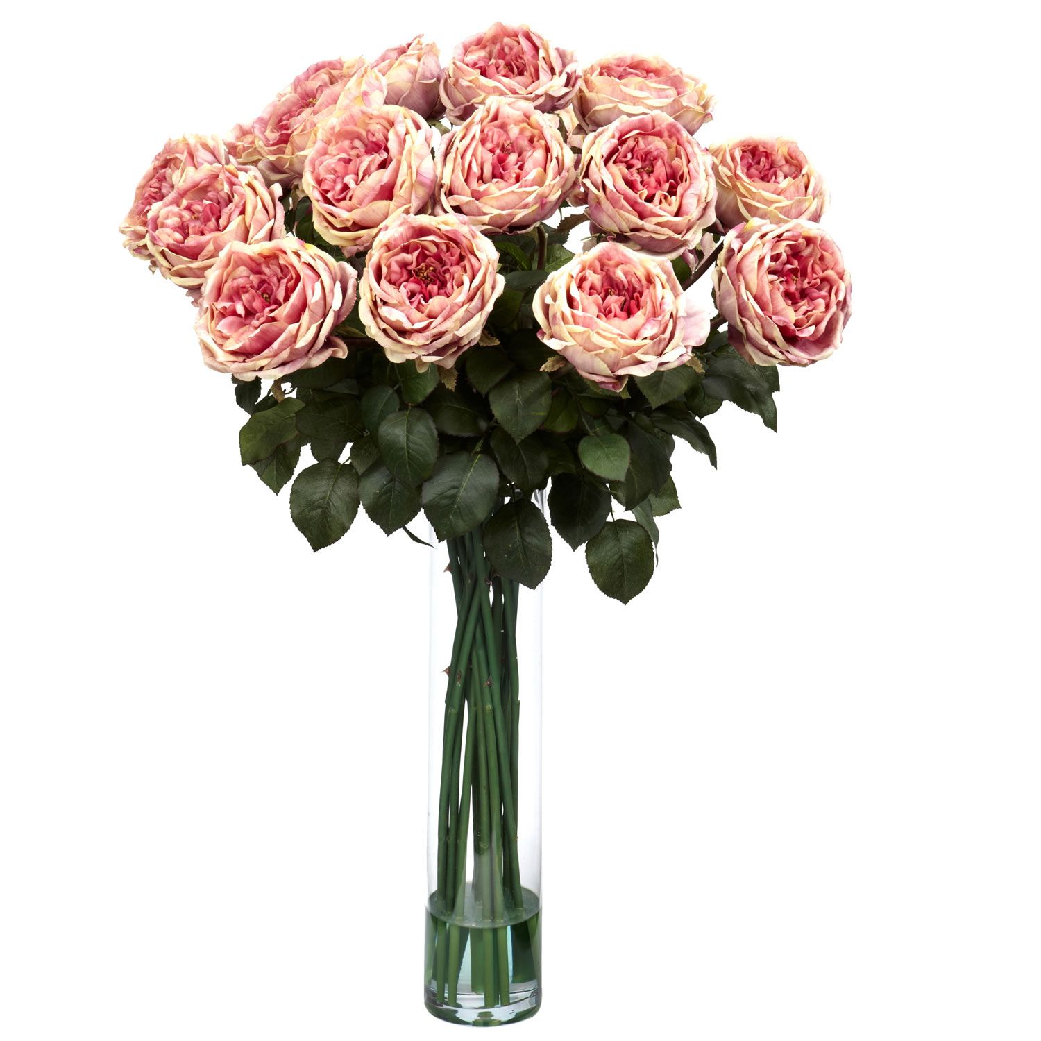 31 Artificial Pink Rose Silk Fake Flower Arrangement