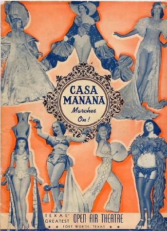 Casa Manana Marches on Souvenir Program 1930s Fort Worth Texas Martha 