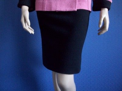 Castleberry Santana Nubby Knit Pink Black Suit 18 14 16