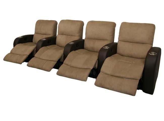 Seatcraft Catalina Home Theater Seating 8 Seats Manual Brown on Brown 