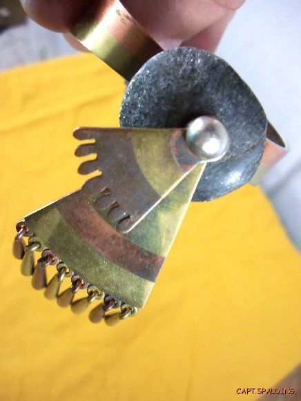 Vtg 50s Chato Castillo Taxco Mexico Mixed Metal Mid Century Bracelet 