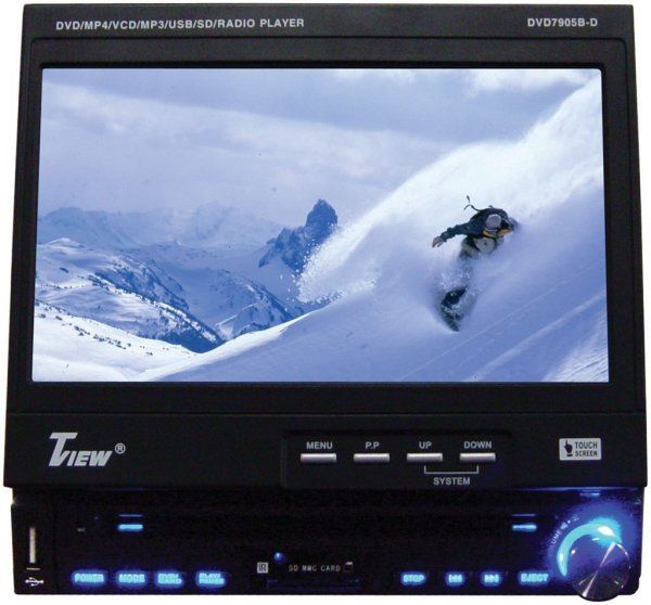 tview d7905bd 7 car lcd dvd cd  player bluetooth