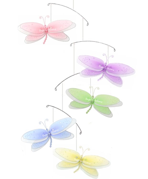   MULTI LAYERED decor 5 DRAGONFLY MOBILE ceiling room decorations