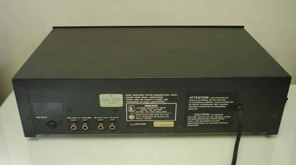 NOSTALGIA* NIKKO CASSETTE TAPE DECK ND 990 w/  Adpt