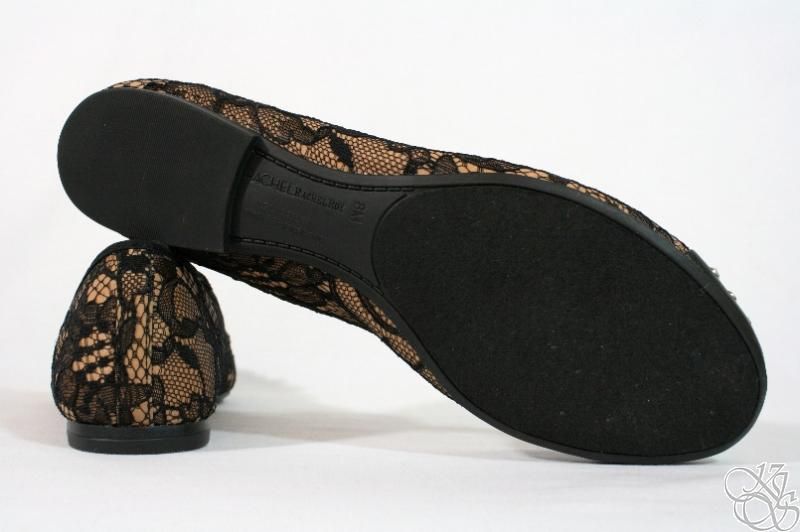 Rachel Roy Rfcastalia Natural Black Studded Ballet Flats Womens Shoes 