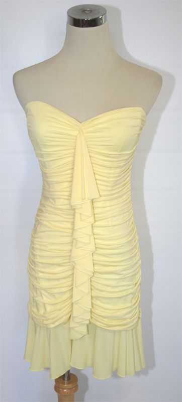 BCBG Max Azria $240 Yellow Junior Cocktail Dress XS