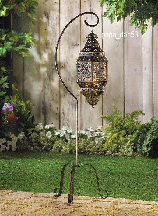 MOROCCAN CANDLE LANTERN STANDS   LATTICE 41 TALL GARDEN PATIO 