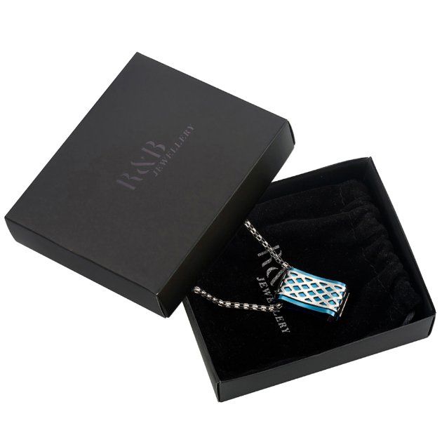  of Style Matrix Ultra Blue Mens Stainless Steel Pendant Chain Jewelry