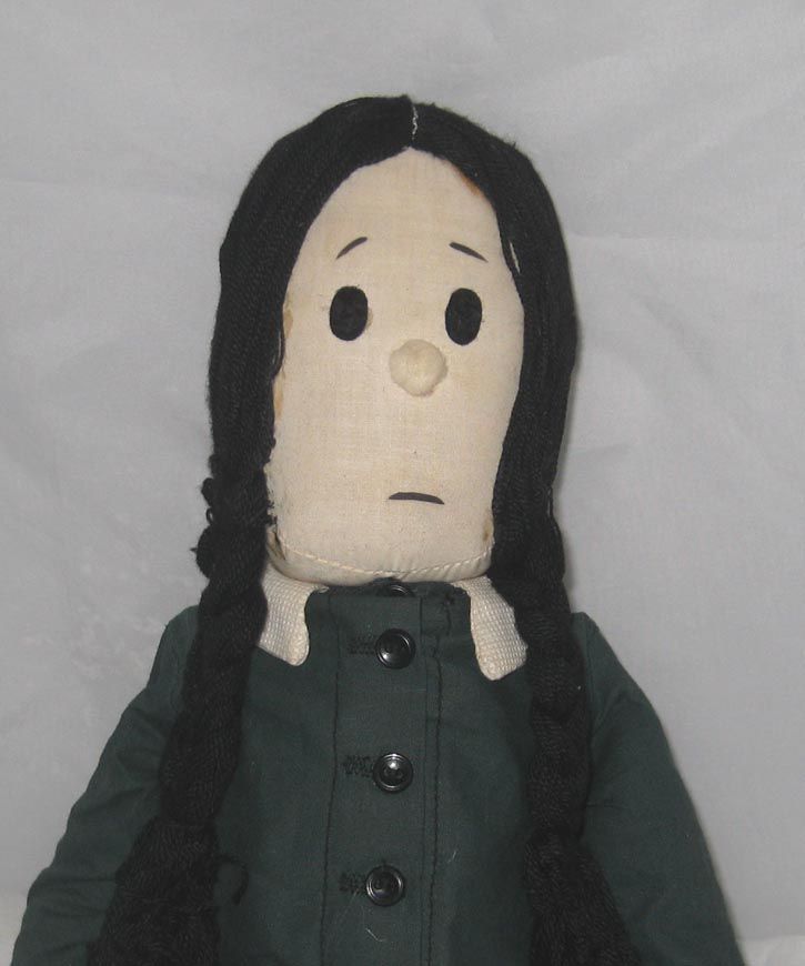 1960s Addams Family Wednesday Addams Rag Doll 22 Tall Chaz Addams 