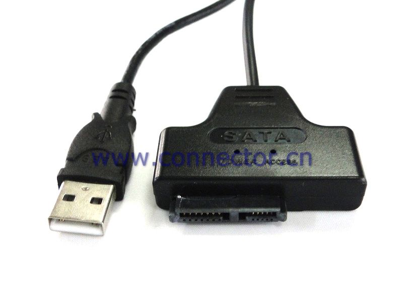 USB 2 0 to Slimline SATA 7 6 13P CD ROM Adapter Cable