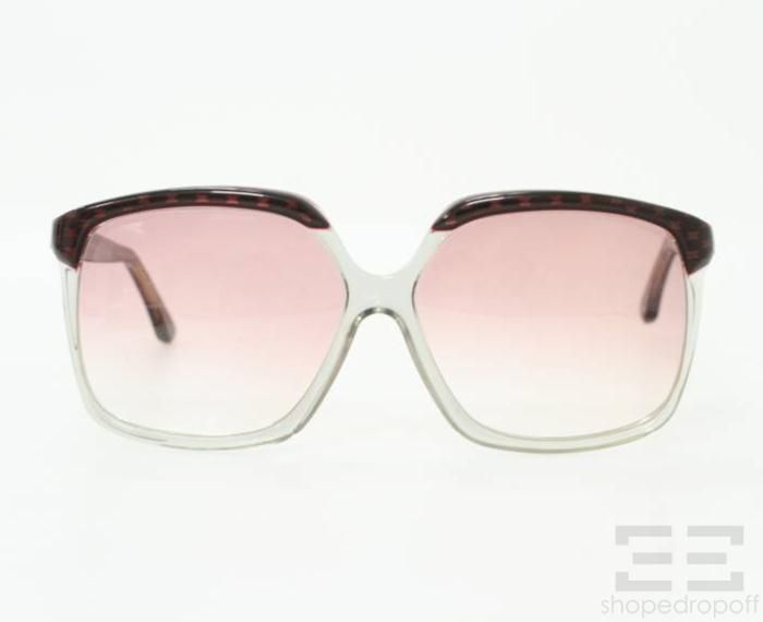 Celine Maroon Clear Ombre Oversized Sunglasses C 82 27