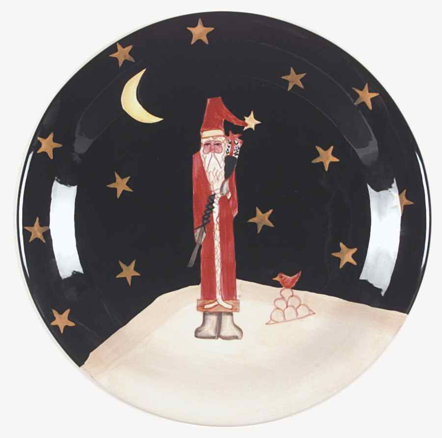 certified international midnight santa dinner plate 2125930