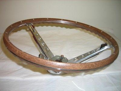 1965 1966 Mustang Wood Grain Steering Wheel Assembly