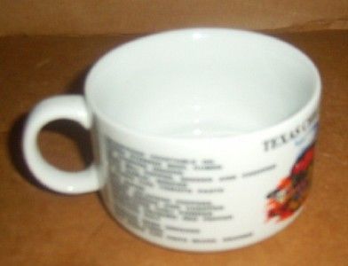 ORIGINAL TEXAS CHILE RECIPE LARGE SOUP COFFEE MUG