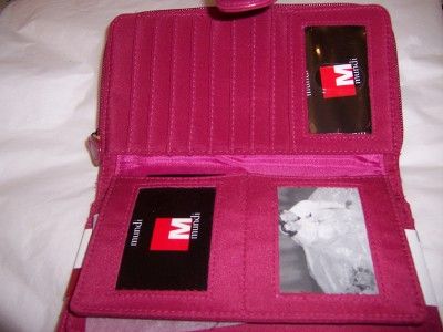 mundi big fat magenta checkbook wallet