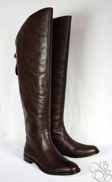 Coach Cheyenne Soft Calf Chestnut Womens Equestrian Riding Boots New 