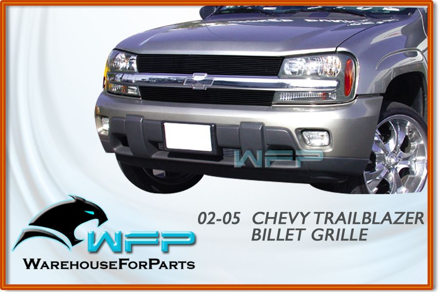 02 03 04 05 chevy trailblazer bumper billet grille